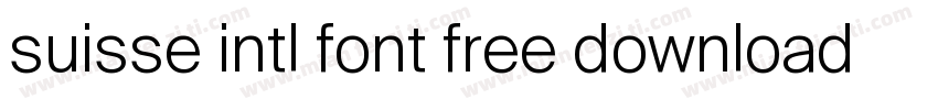 suisse intl font free download字体转换